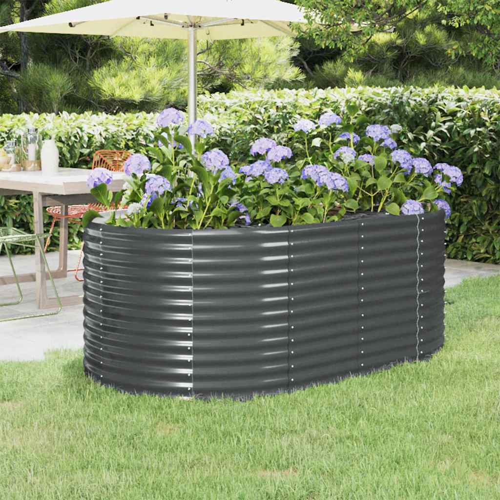 Hochbeet Verzinkter Stahl 175x100x68 cm Anthrazit