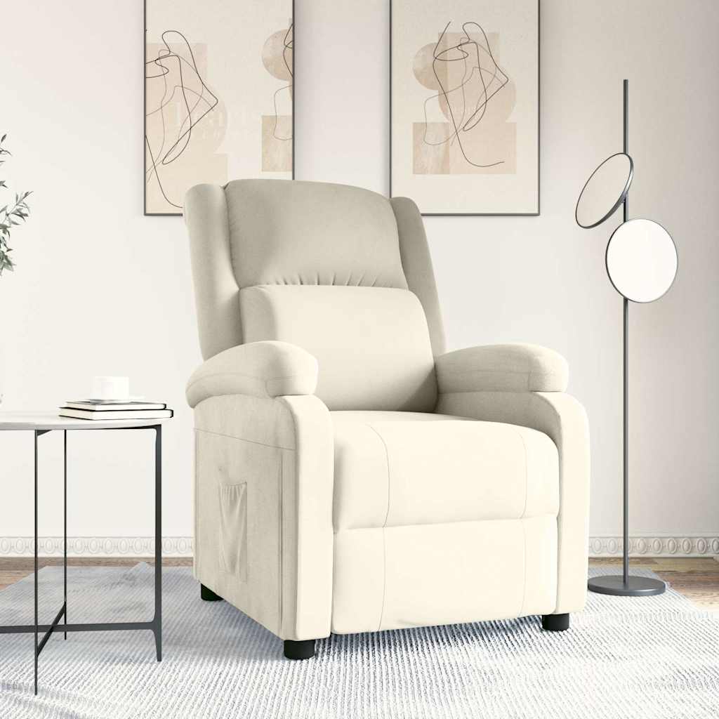 Relaxsessel Creme Samt