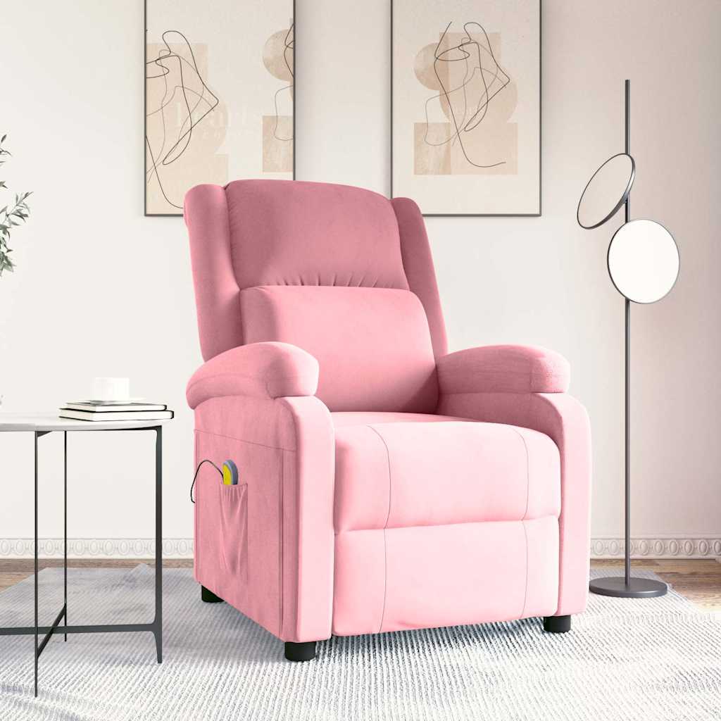 Massagesessel Rosa Samt