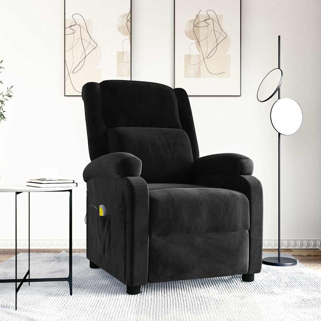 Massagesessel Schwarz Samt