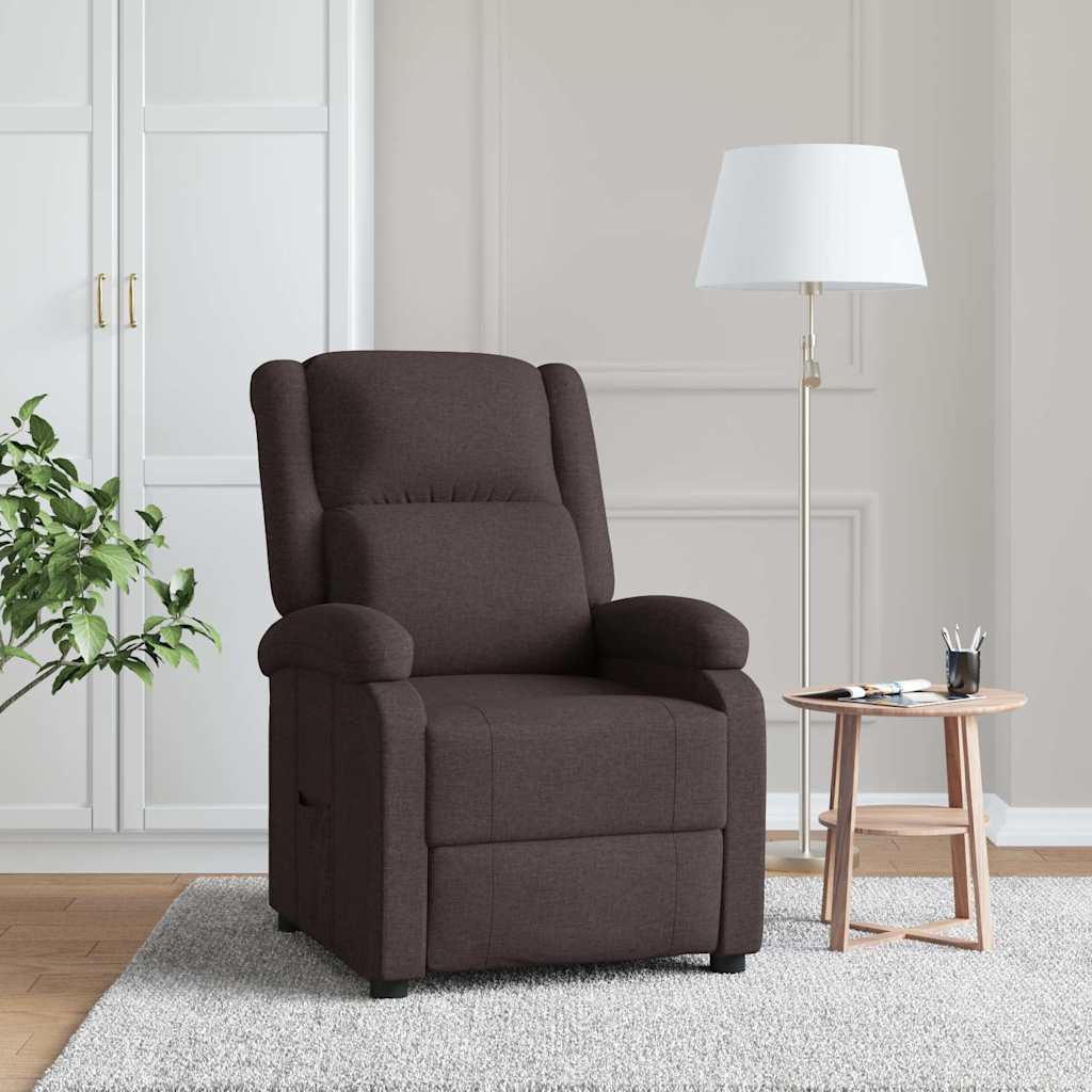 Relaxsessel Dunkelbraun Stoff