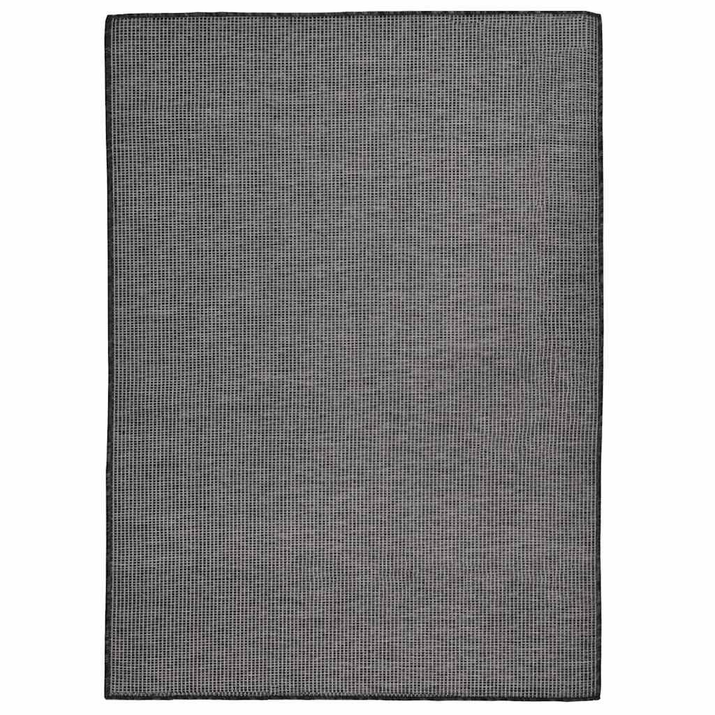 Outdoor-Teppich Flachgewebe 200x280 cm Grau