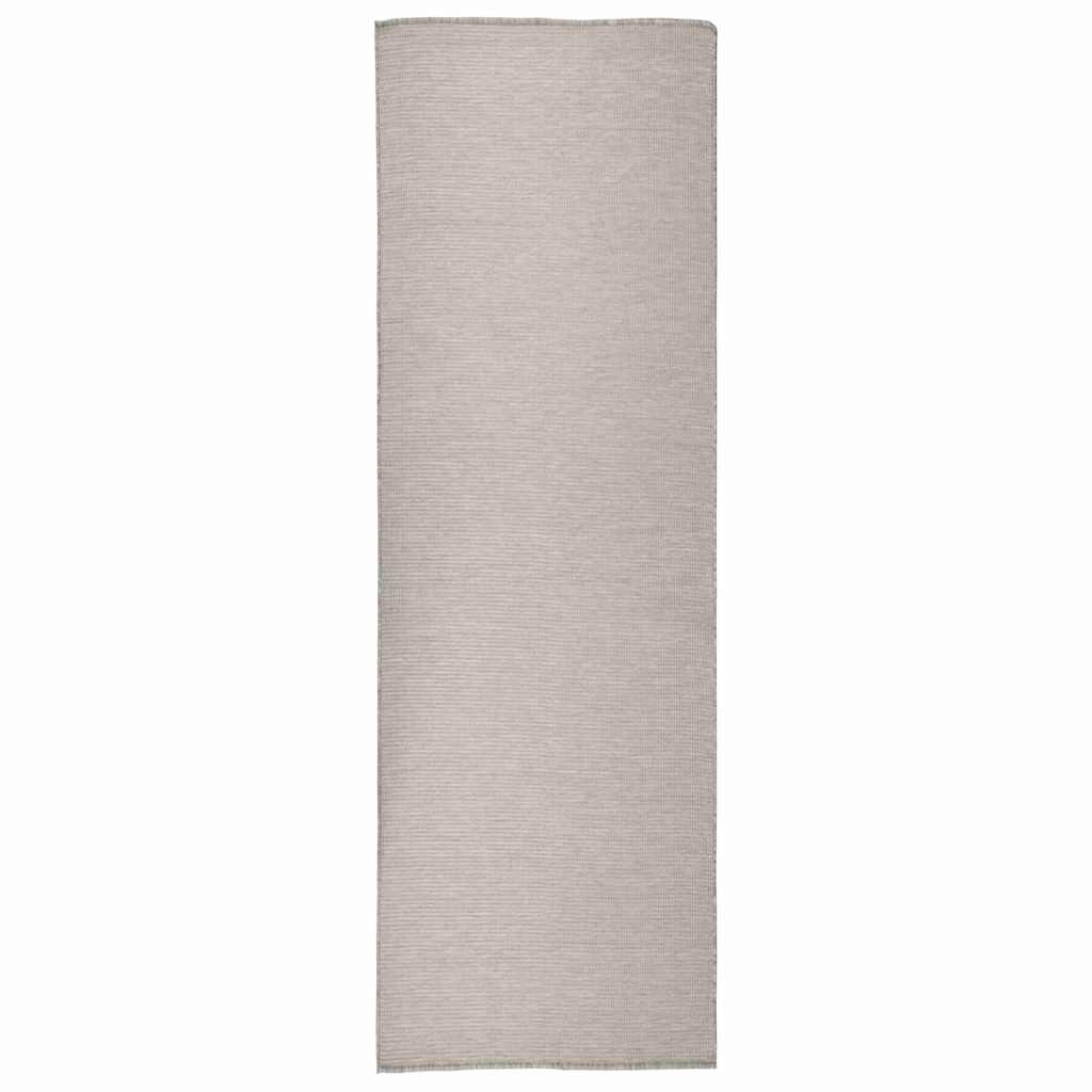 Outdoor-Teppich Flachgewebe 80x250 cm Hellgrau