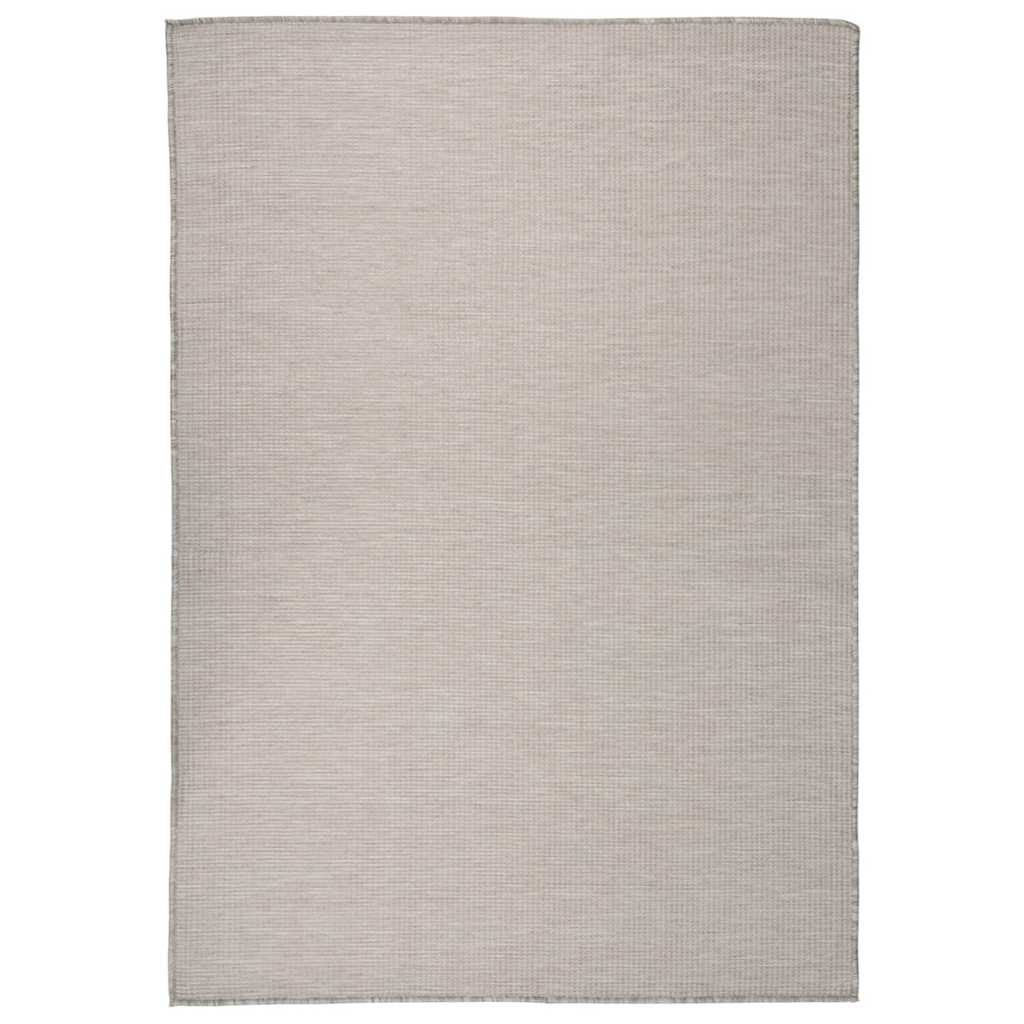 Outdoor-Teppich Flachgewebe 140x200 cm Hellgrau