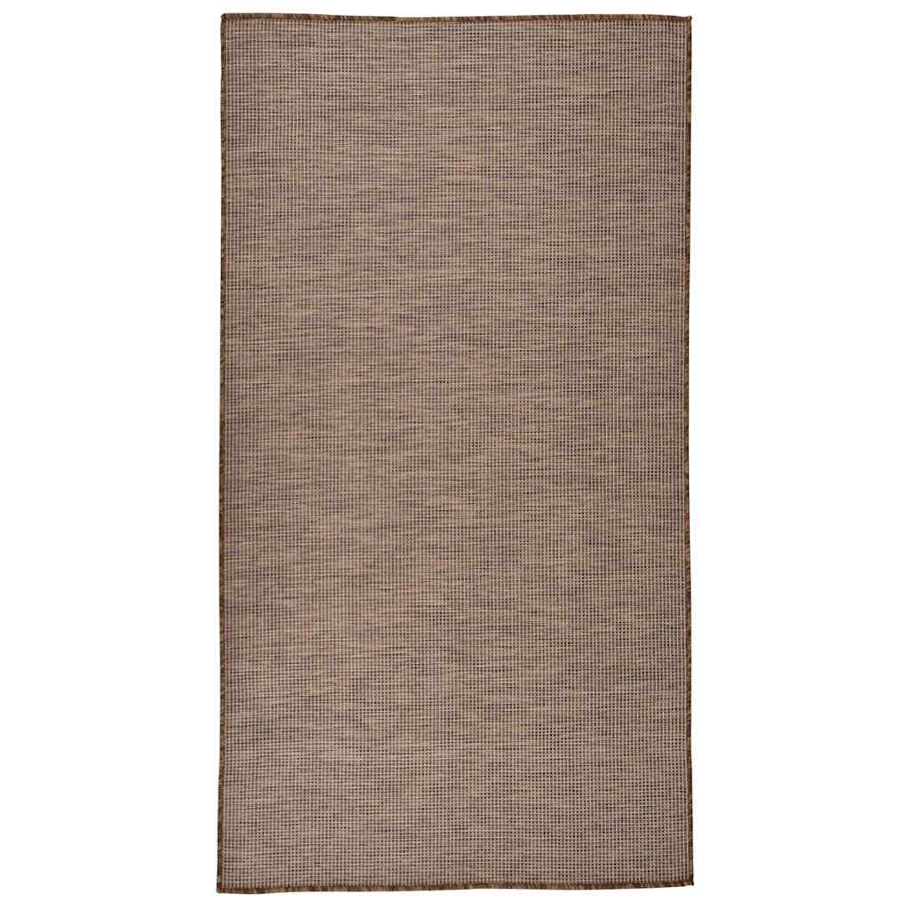 Outdoor-Teppich Flachgewebe 80x150 cm Braun