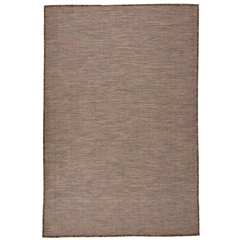 Outdoor-Teppich Flachgewebe 120x170 cm Braun
