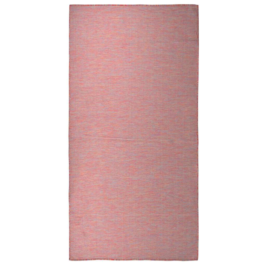 Outdoor-Teppich Flachgewebe 100x200 cm Rot