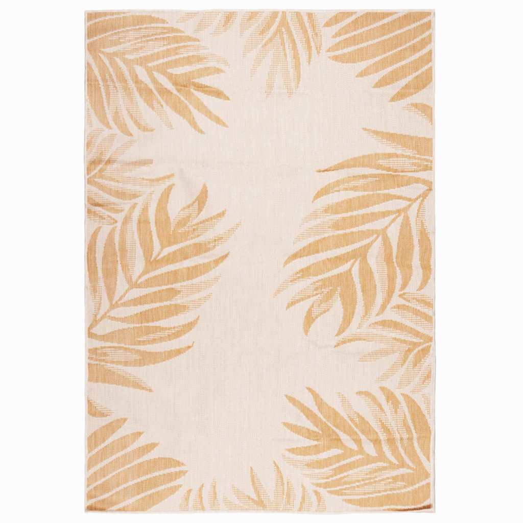 Outdoor-Teppich Flachgewebe 120x170 cm Blattmuster