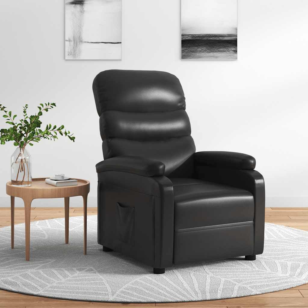 Relaxsessel Schwarz Kunstleder