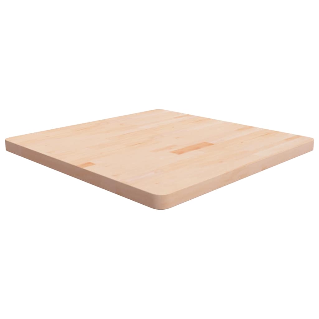 Tischplatte Quadratisch 80x80x4 cm Eichenholz Unbehandelt