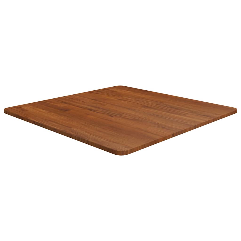 Tischplatte Quadratisch Dunkelbraun 70x70x1,5cm Eiche Behandelt