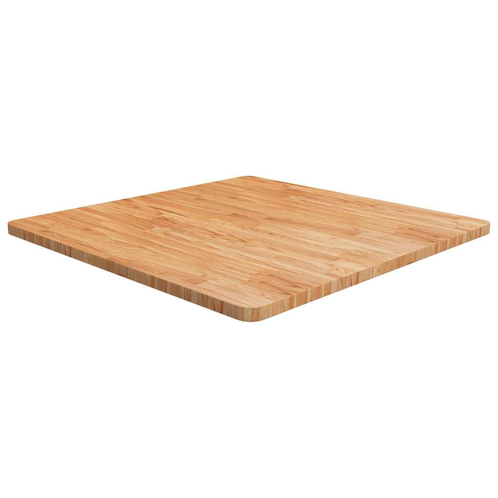 Tischplatte Quadratisch Hellbraun 80x80x2,5cm Behandelte Eiche