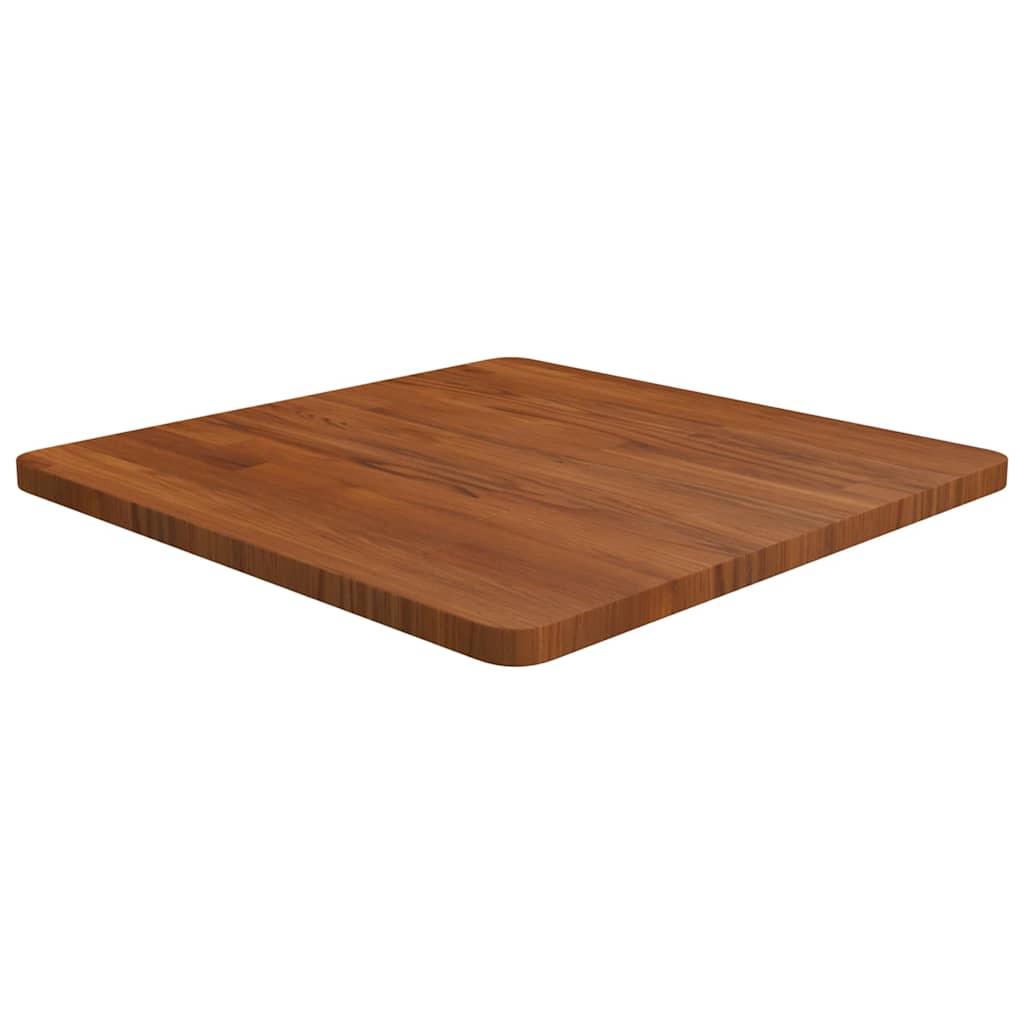 Tischplatte Quadratisch Dunkelbraun 60x60x2,5cm Eiche Behandelt