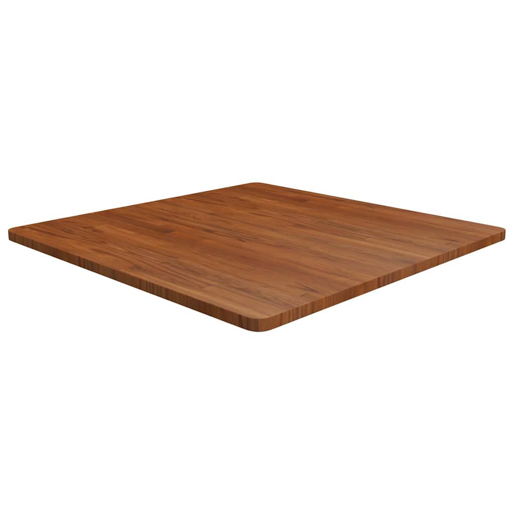 Tischplatte Quadratisch Dunkelbraun 90x90x2,5cm Eiche Behandelt