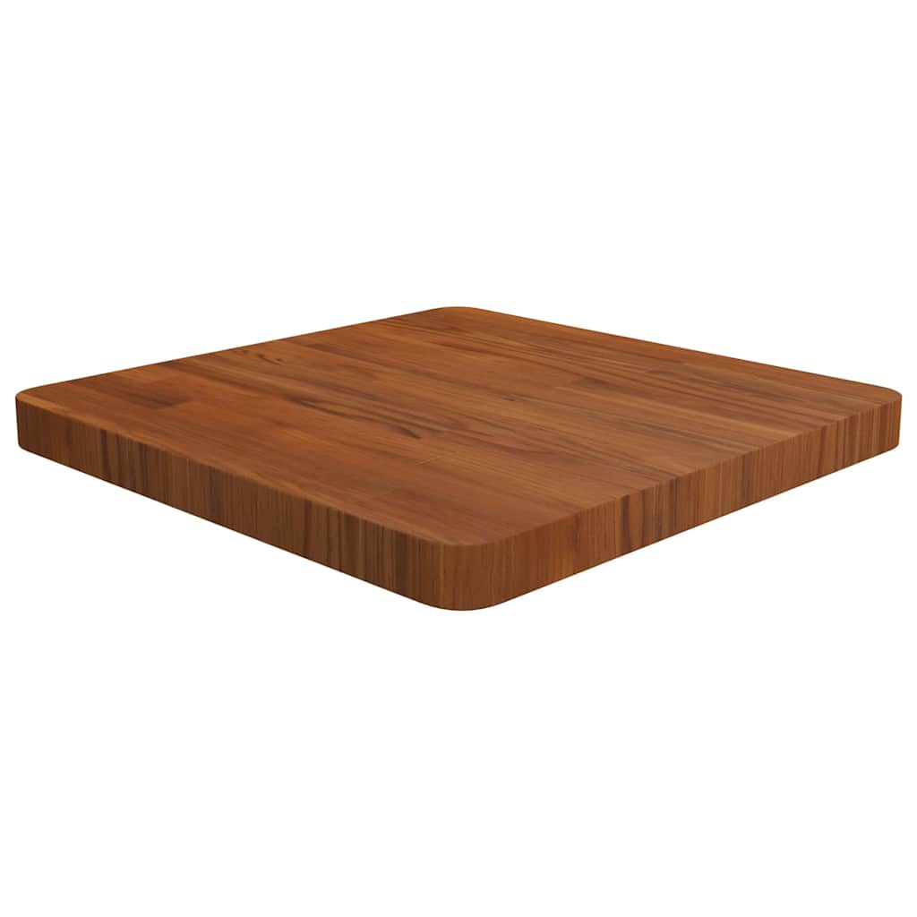 Tischplatte Quadratisch Dunkelbraun 50x50x4cm Behandelte Eiche