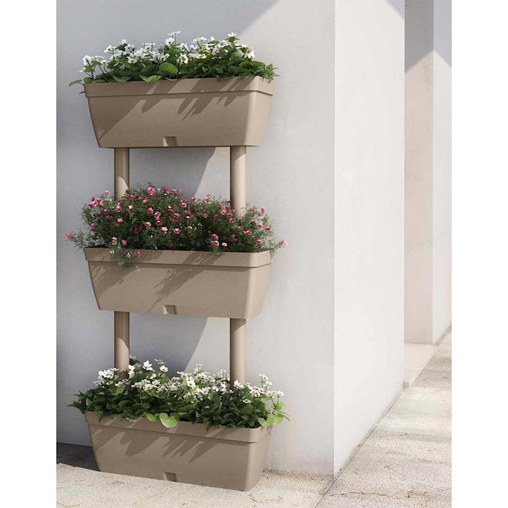 Pflanzkübel 6-tlg. 100 cm Taupe