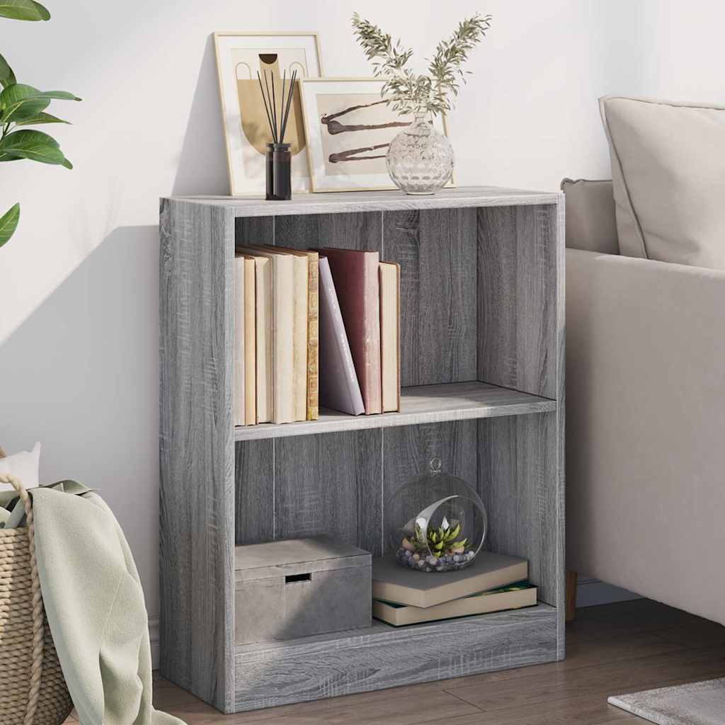 Bücherregal Grau Sonoma 60x24x76 cm Holzwerkstoff