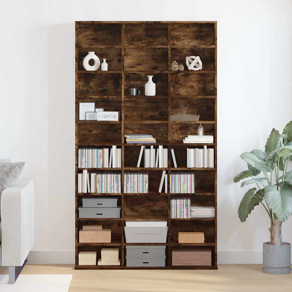 CD-Regal Räuchereiche 102x23x177,5 cm Holzwerkstoff