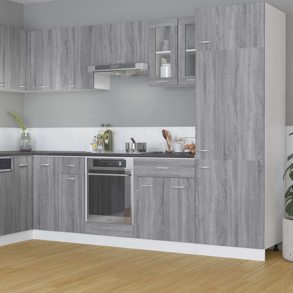Hängeschrank Lyon Glas Grau Sonoma 60x31x60 cm Holzwerkstoff