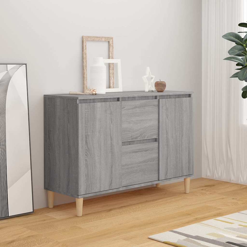Sideboard Grau Sonoma 101x35x70 cm Holzwerkstoff