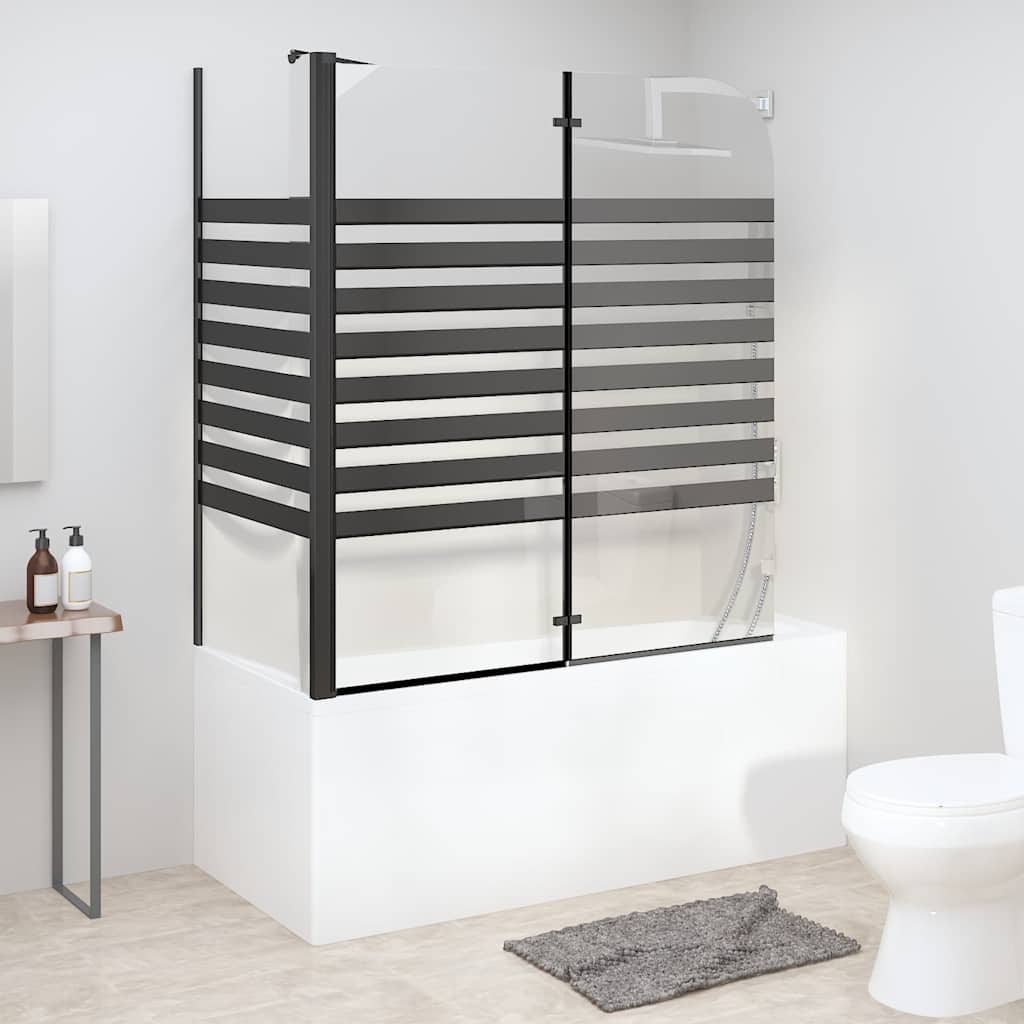 Duschabtrennung 120x68x130 cm Hartglas Gestreift