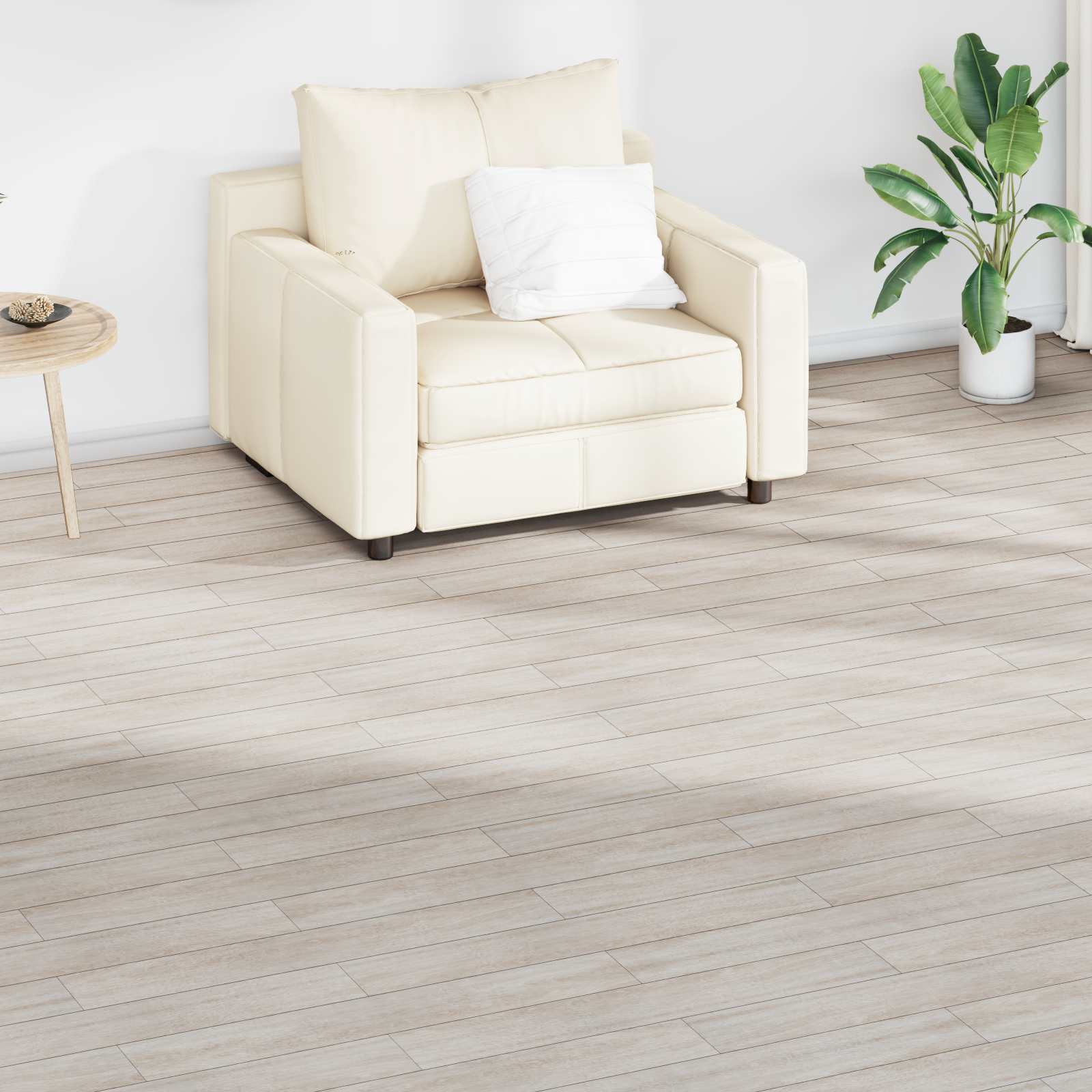 Bodenplanken Eiche Klassik Weiß 2,51 m² 18 Stk. PVC