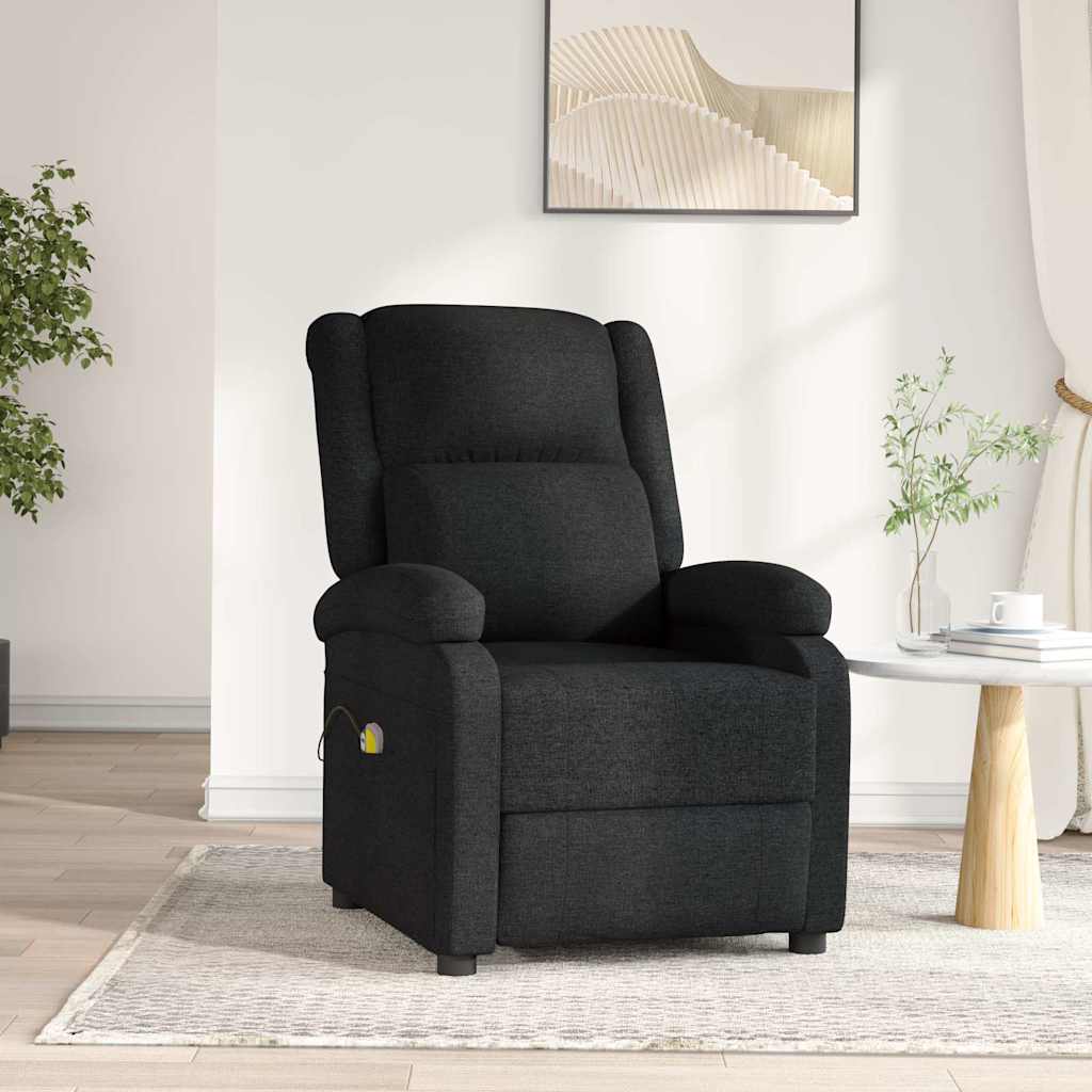 Massagesessel Elektrisch Schwarz Stoff