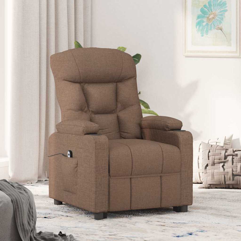 Relaxsessel Elektrisch Braun Stoff