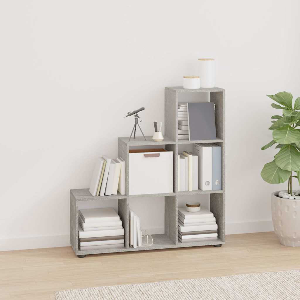 Treppenregal Betongrau 107 cm Holzwerkstoff