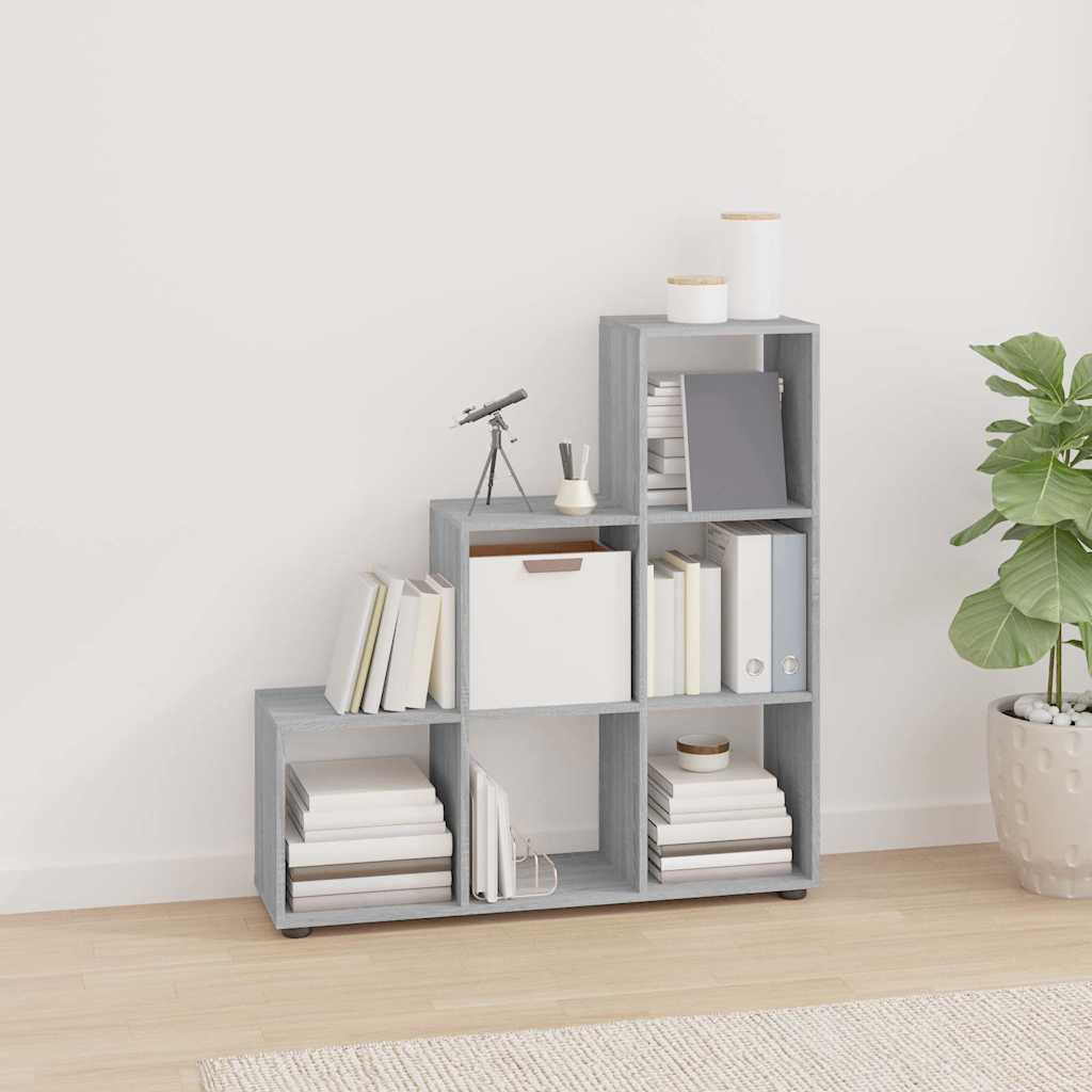 Treppenregal Grau Sonoma 107 cm Holzwerkstoff