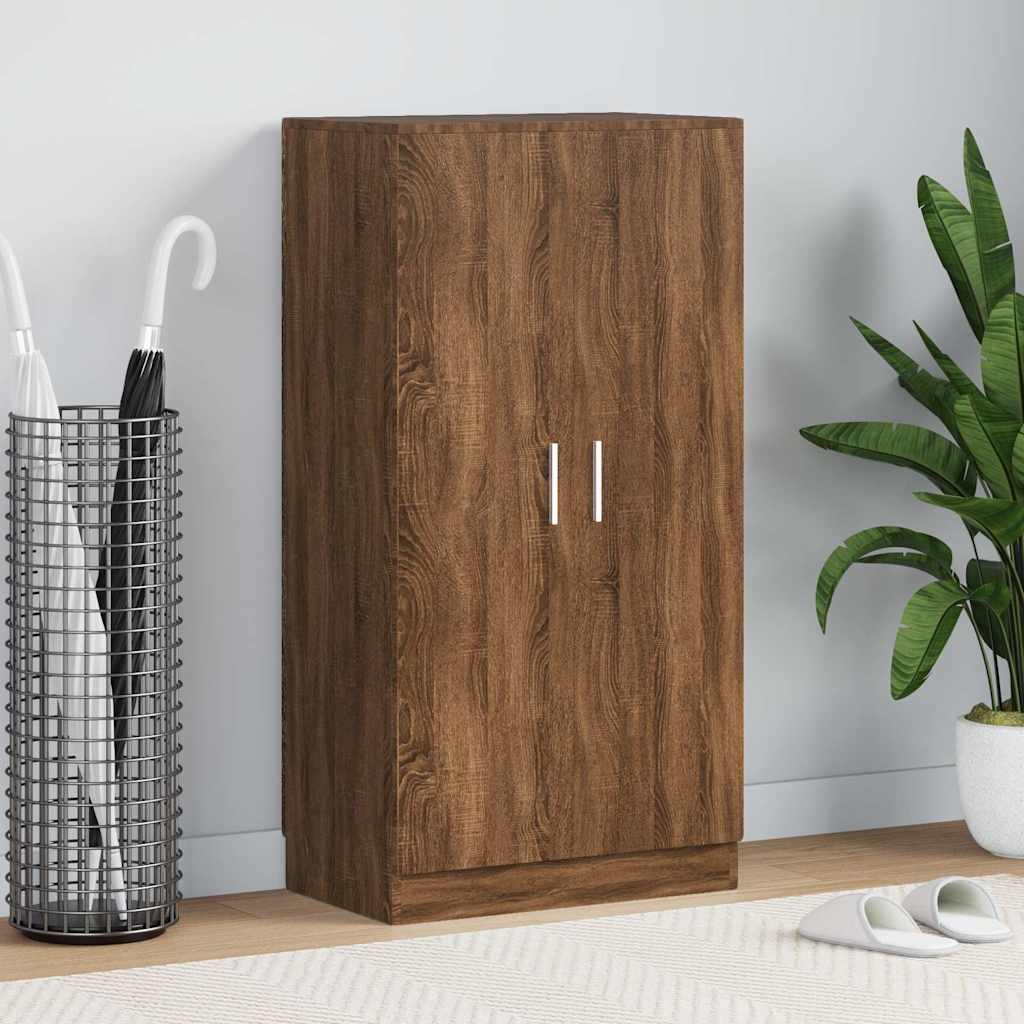 Schuhschrank Braun Eichen-Optik 55x35x108 cm Holzwerkstoff