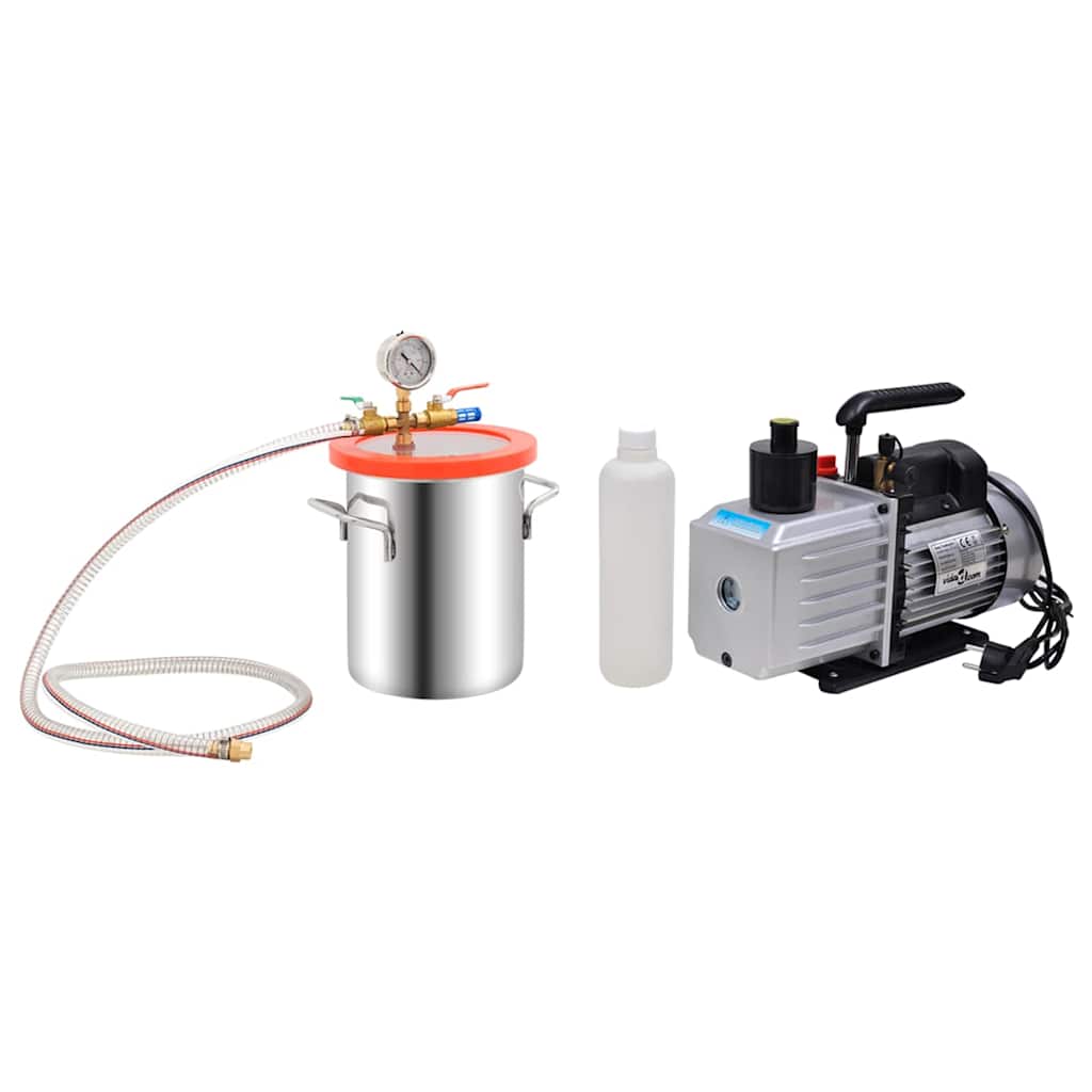 Vakuumkammer mit 2-stufiger Pumpe 5,5 L