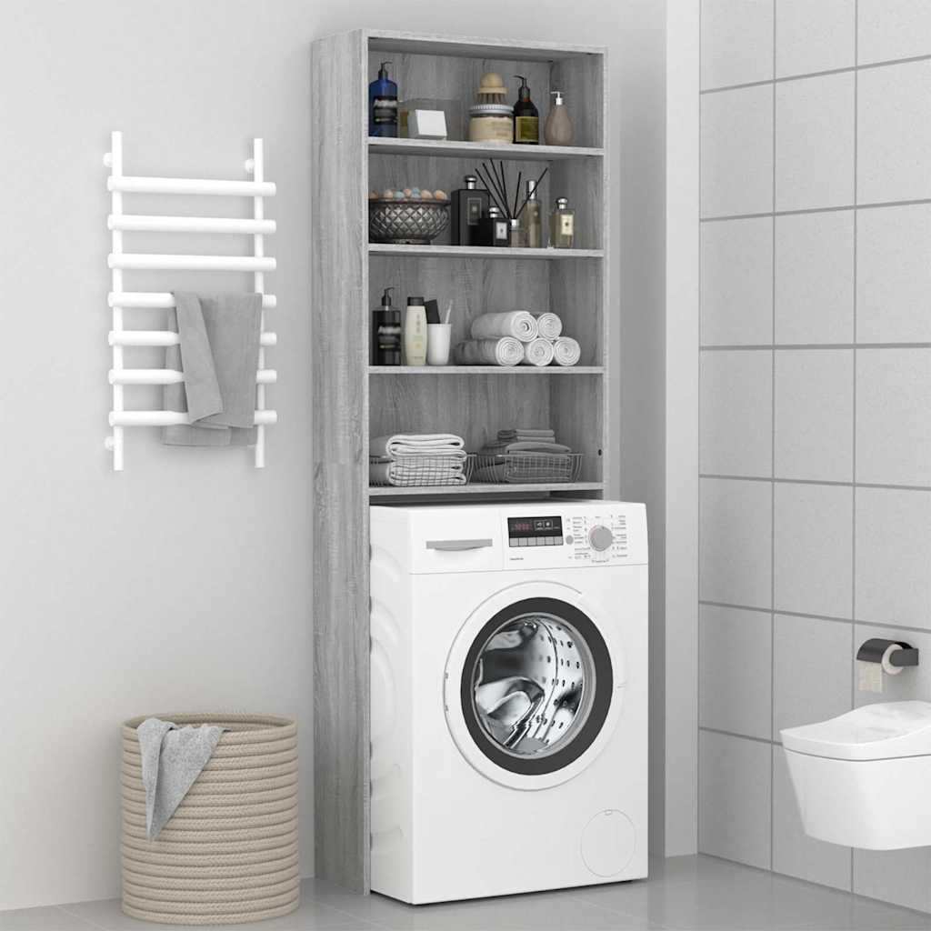 Waschmaschinen Schrank Alte Eiche 64x24x190 cm