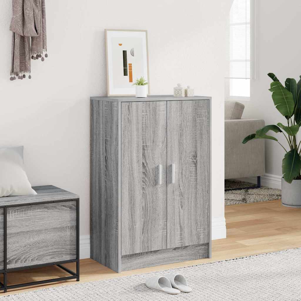 Schuhschrank Grau Sonoma 60x35x92 cm Holzwerkstoff