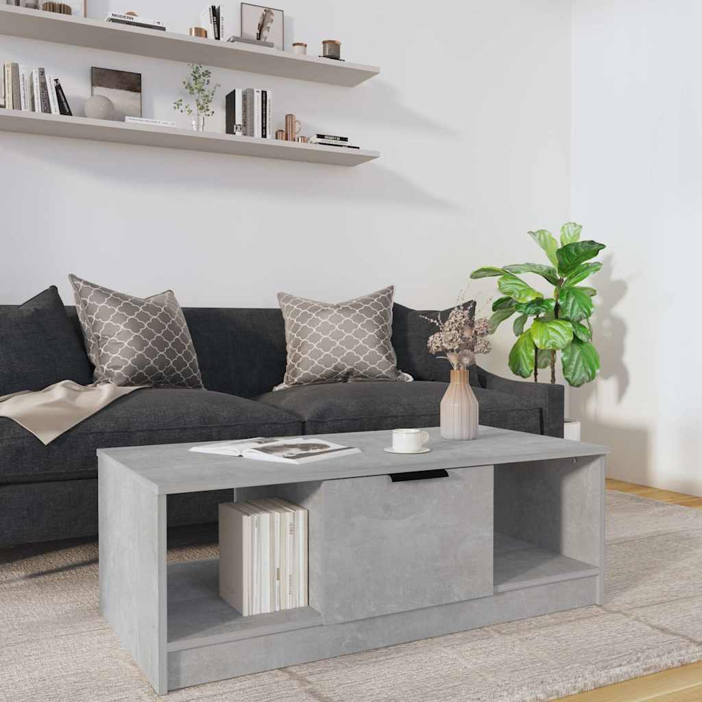 Couchtisch Betongrau 102x50x36 cm Holzwerkstoff