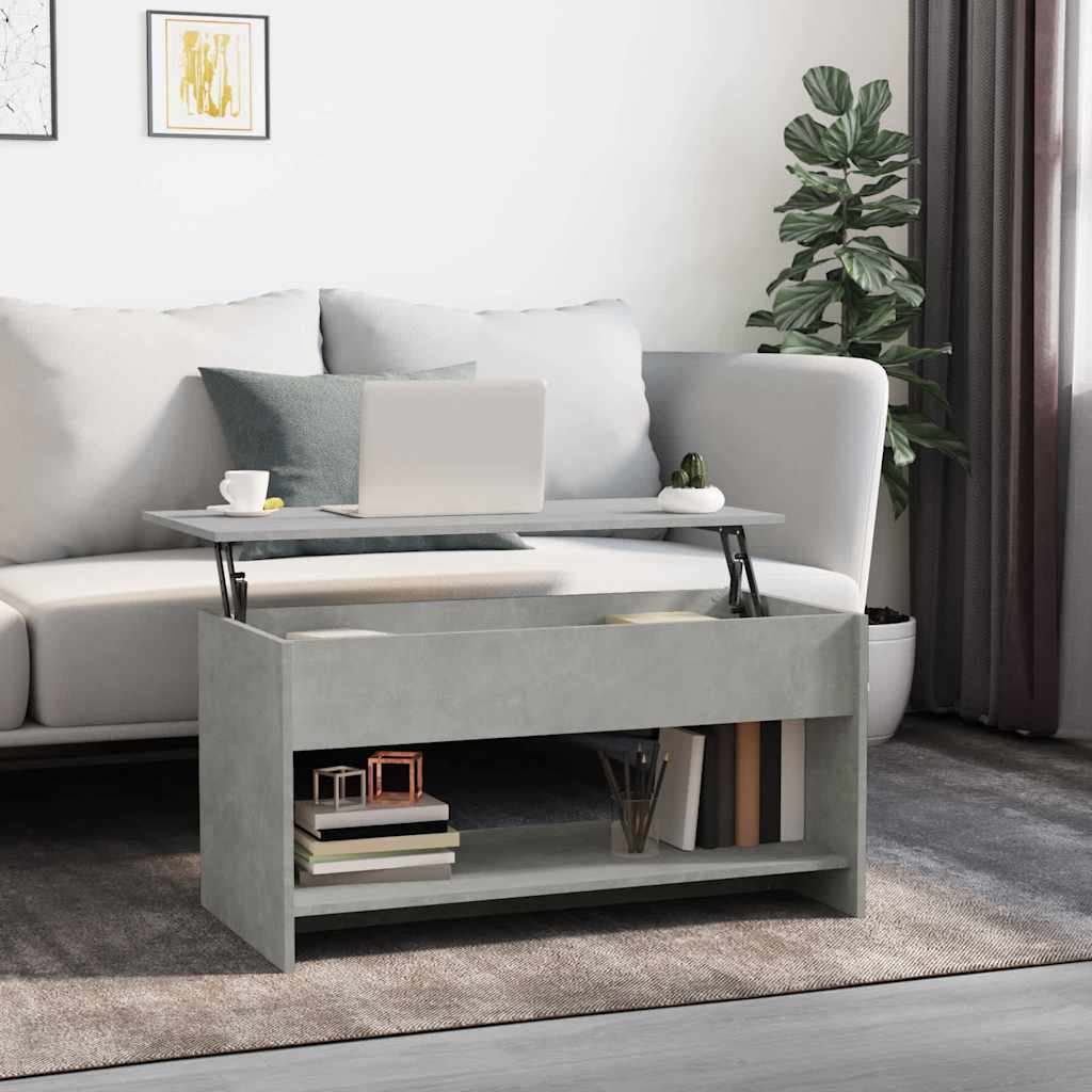 Couchtisch Betongrau 102x50x52,5 cm Holzwerkstoff