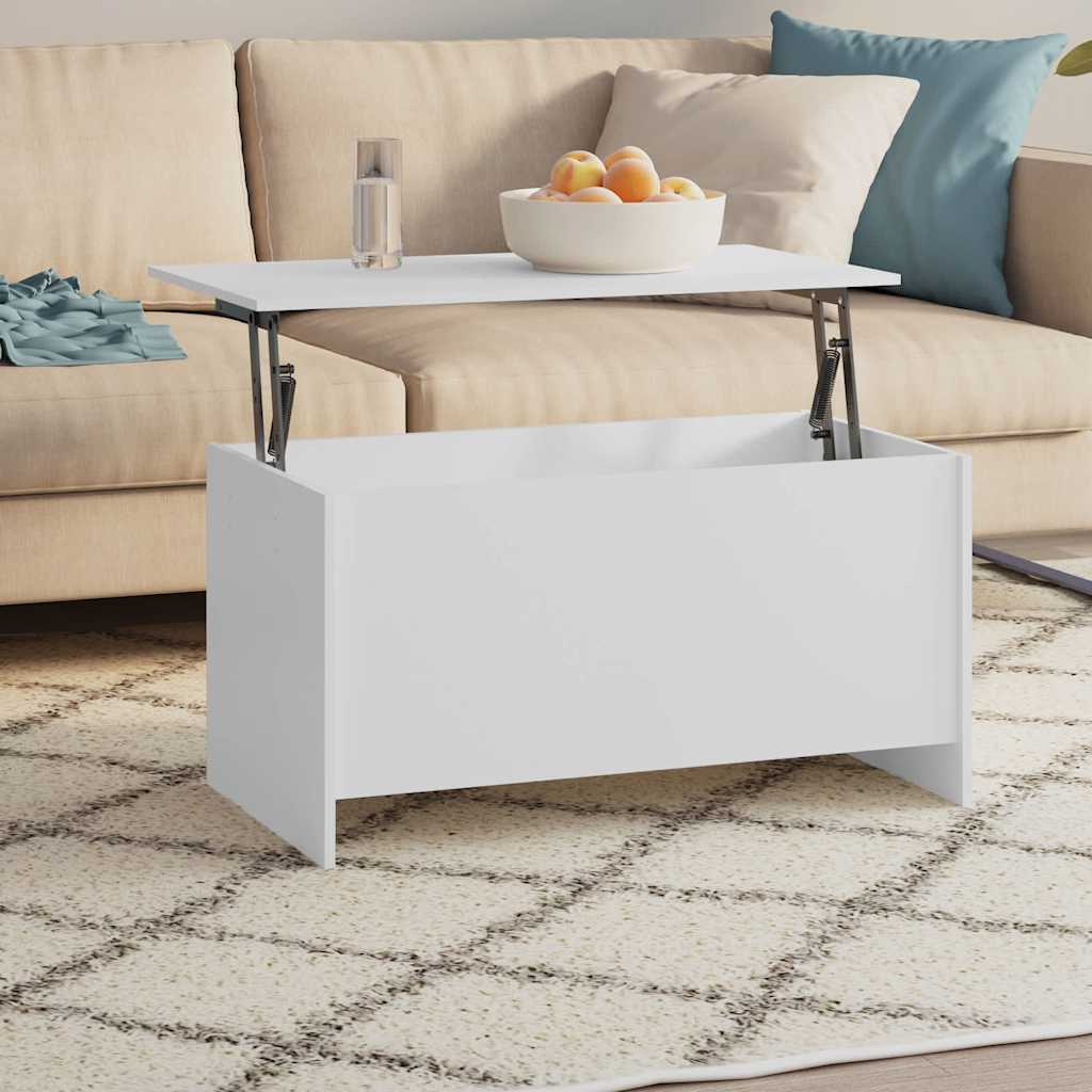 Couchtisch Weiß 102x55,5x52,5 cm Holzwerkstoff
