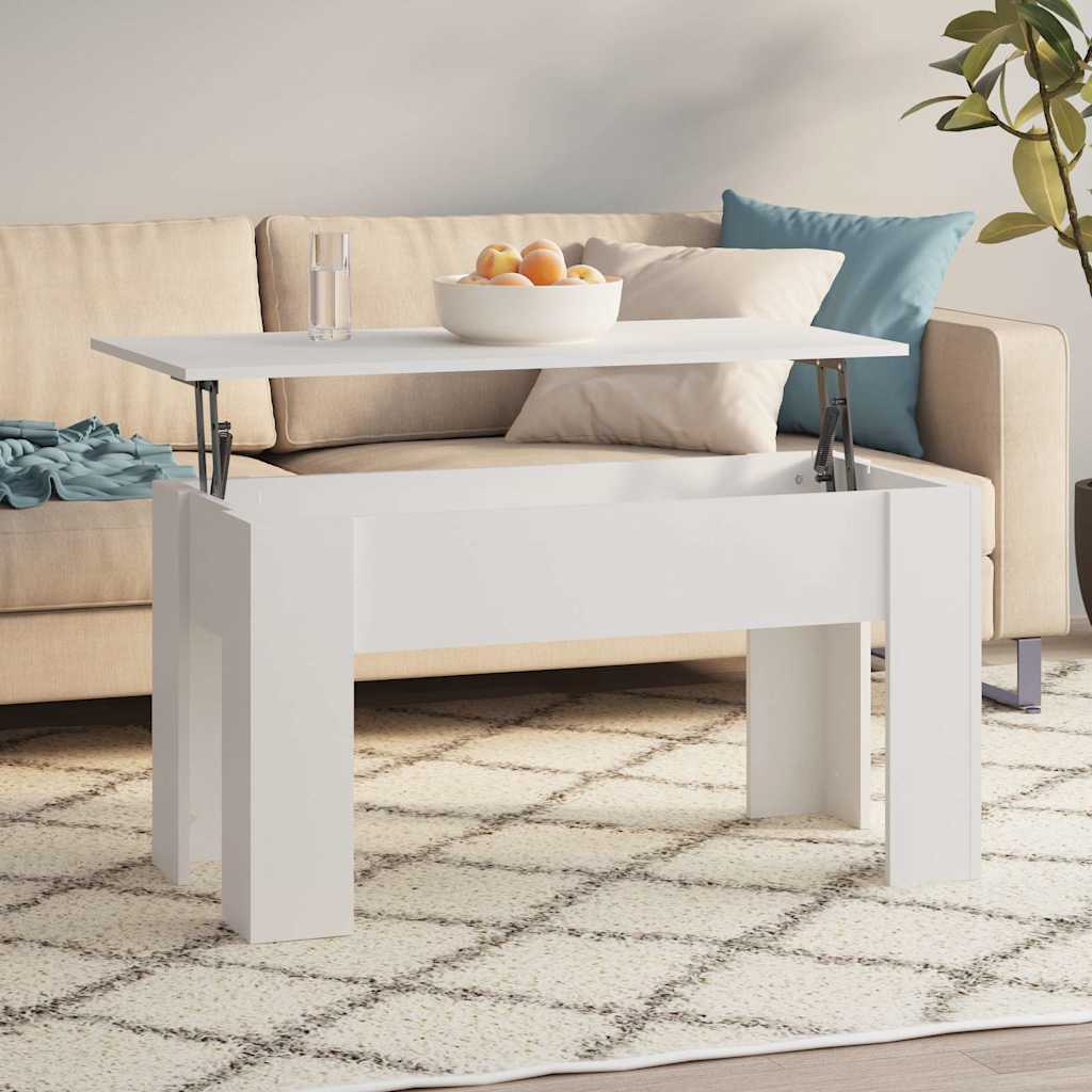 Couchtisch Weiß 101x49x52 cm Holzwerkstoff