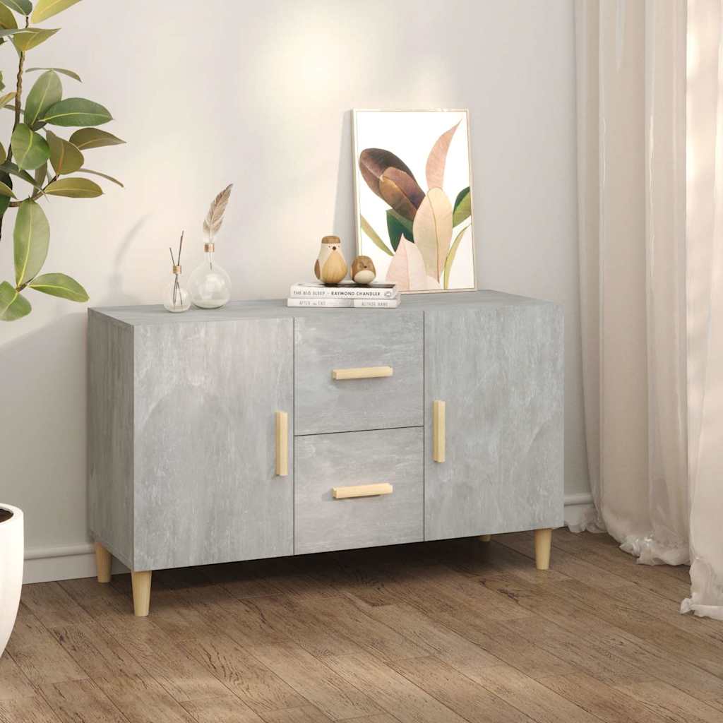 Sideboard Betongrau 100x36x60 cm Holzwerkstoff