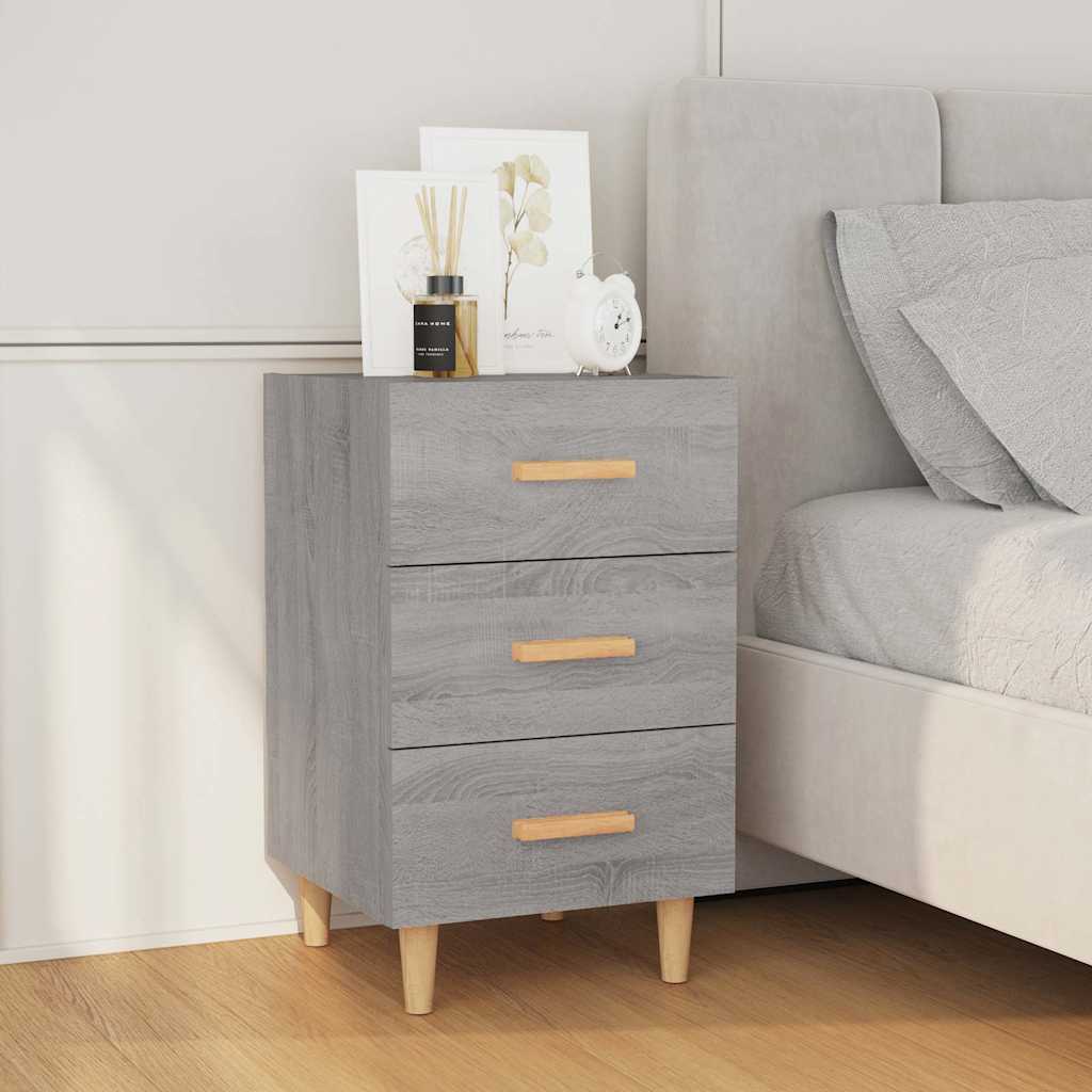 Nachttisch Grau Sonoma 40x40x66 cm Holzwerkstoff