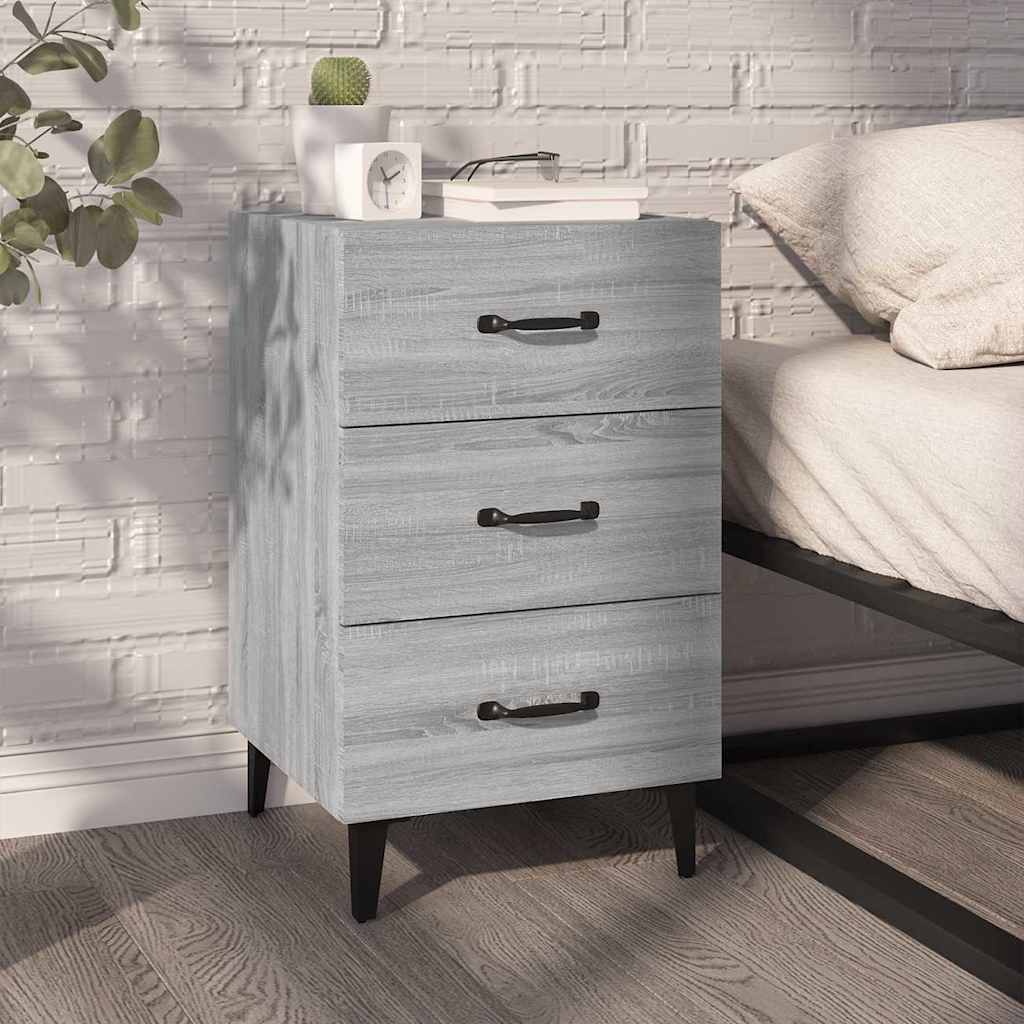 Nachttisch Grau Sonoma 40x40x66 cm Holzwerkstoff