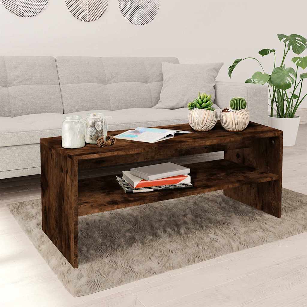 Couchtisch Räuchereiche 100x40x40 cm Holzwerkstoff