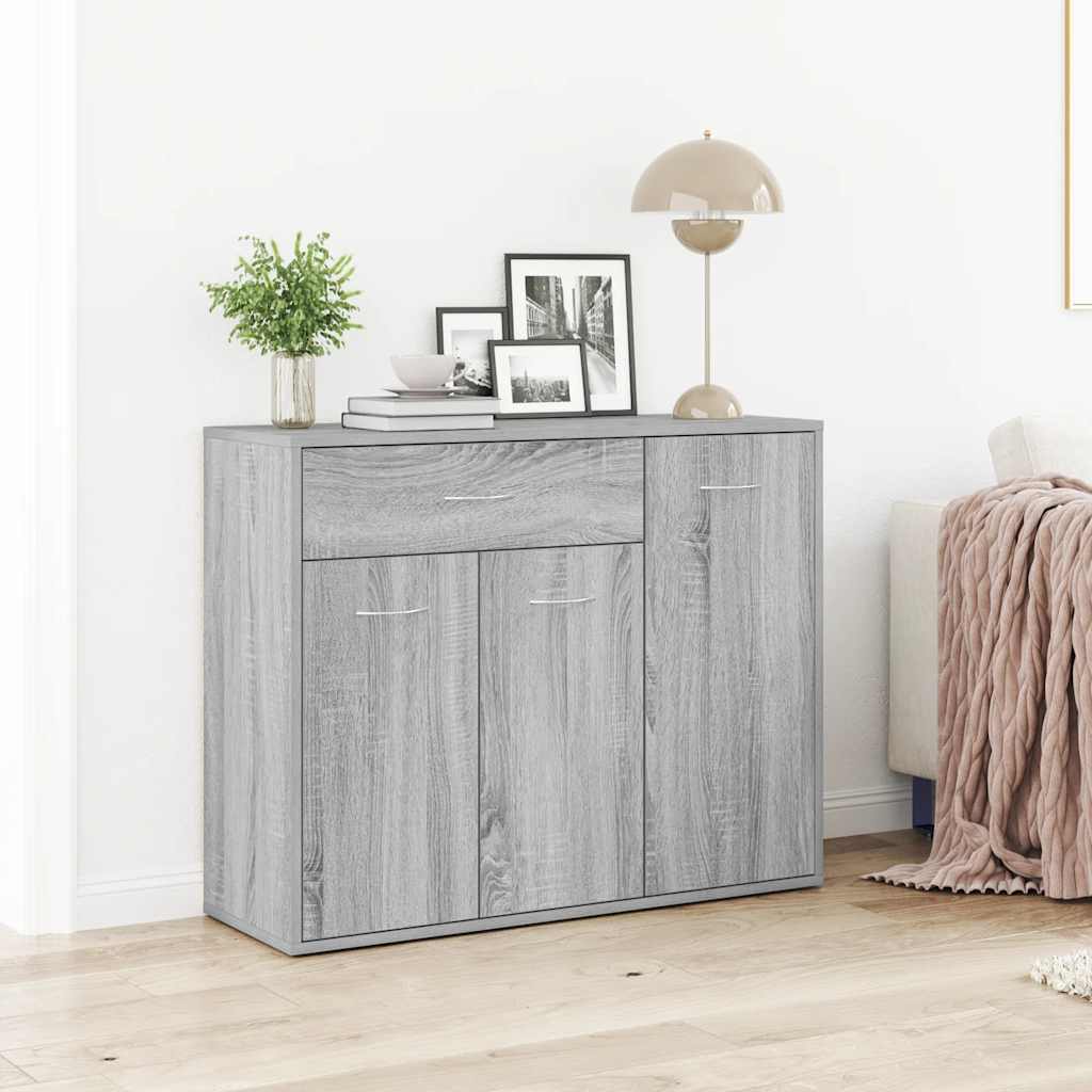 Sideboard Grau Sonoma 88x30x70 cm Holzwerkstoff