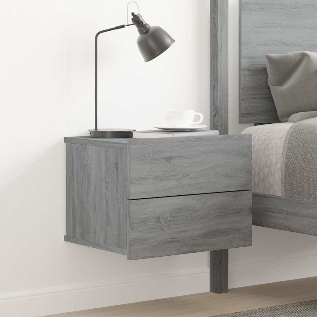 Nachttisch Grau Sonoma 40x30x30 cm Holzwerkstoff