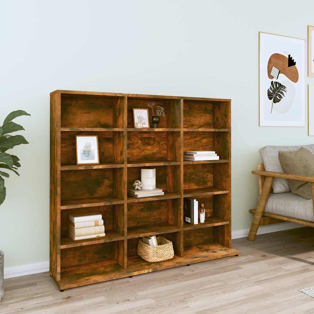 CD-Regal Räuchereiche 100x23x89,5 cm Holzwerkstoff