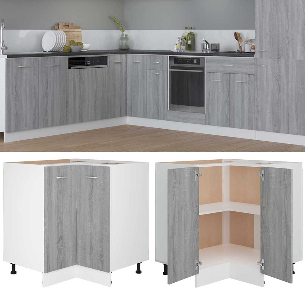 Küchenschrank Lyon Grau Sonoma 75,5x75,5x81,5 cm Holzwerkstoff