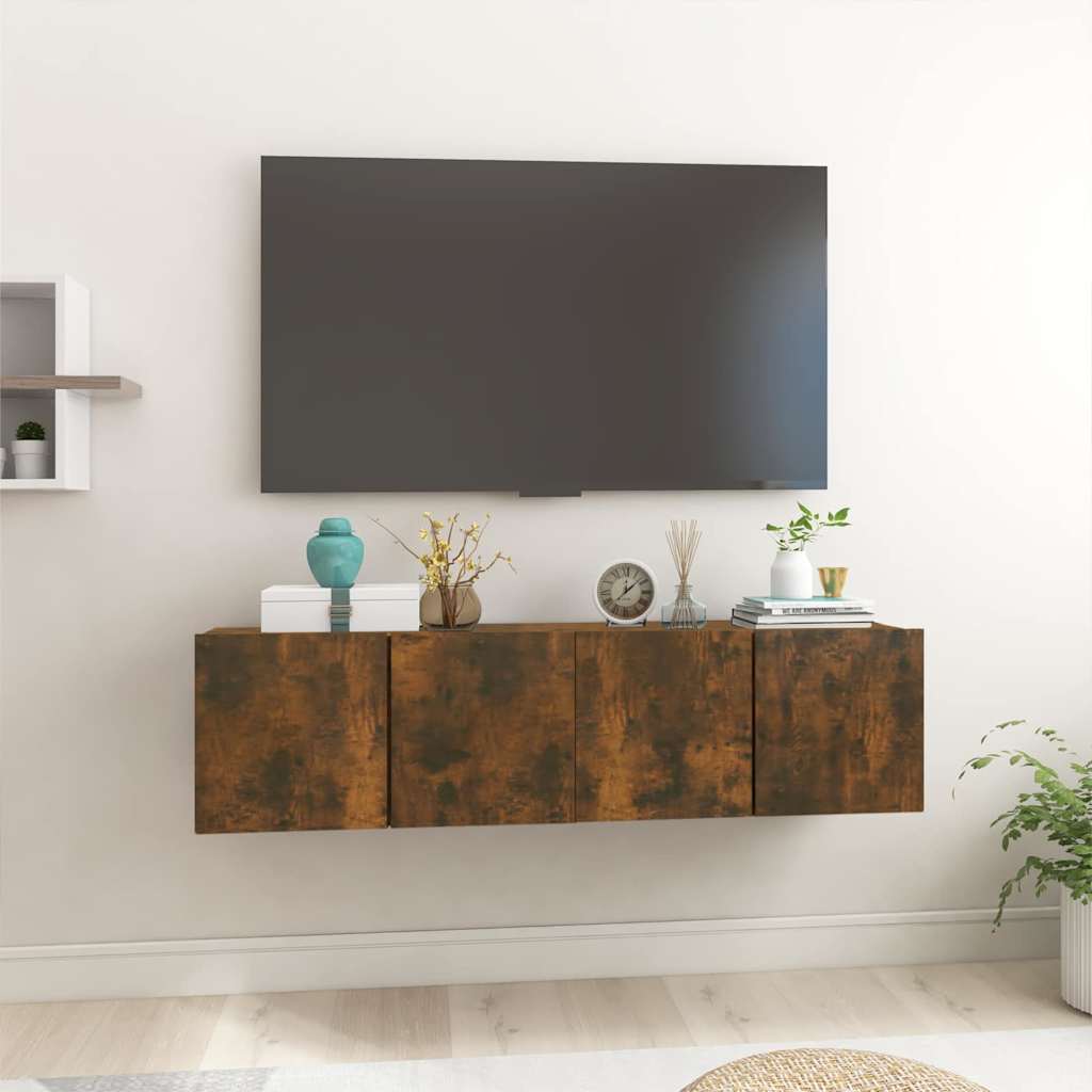 TV-Schrankset 2 pcs Braun Holzwerkstoff