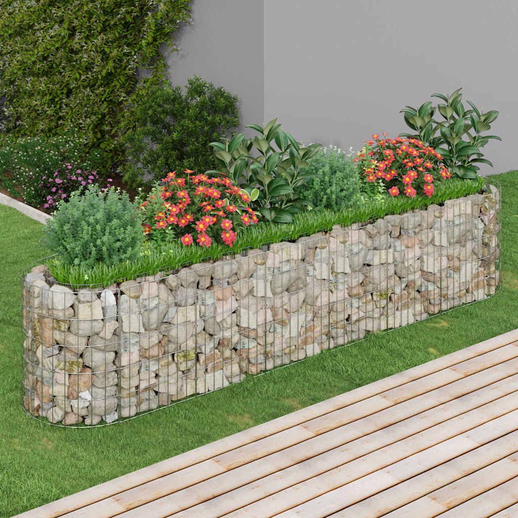 Gabionen-Hochbeet Verzinktes Eisen 260x50x50 cm