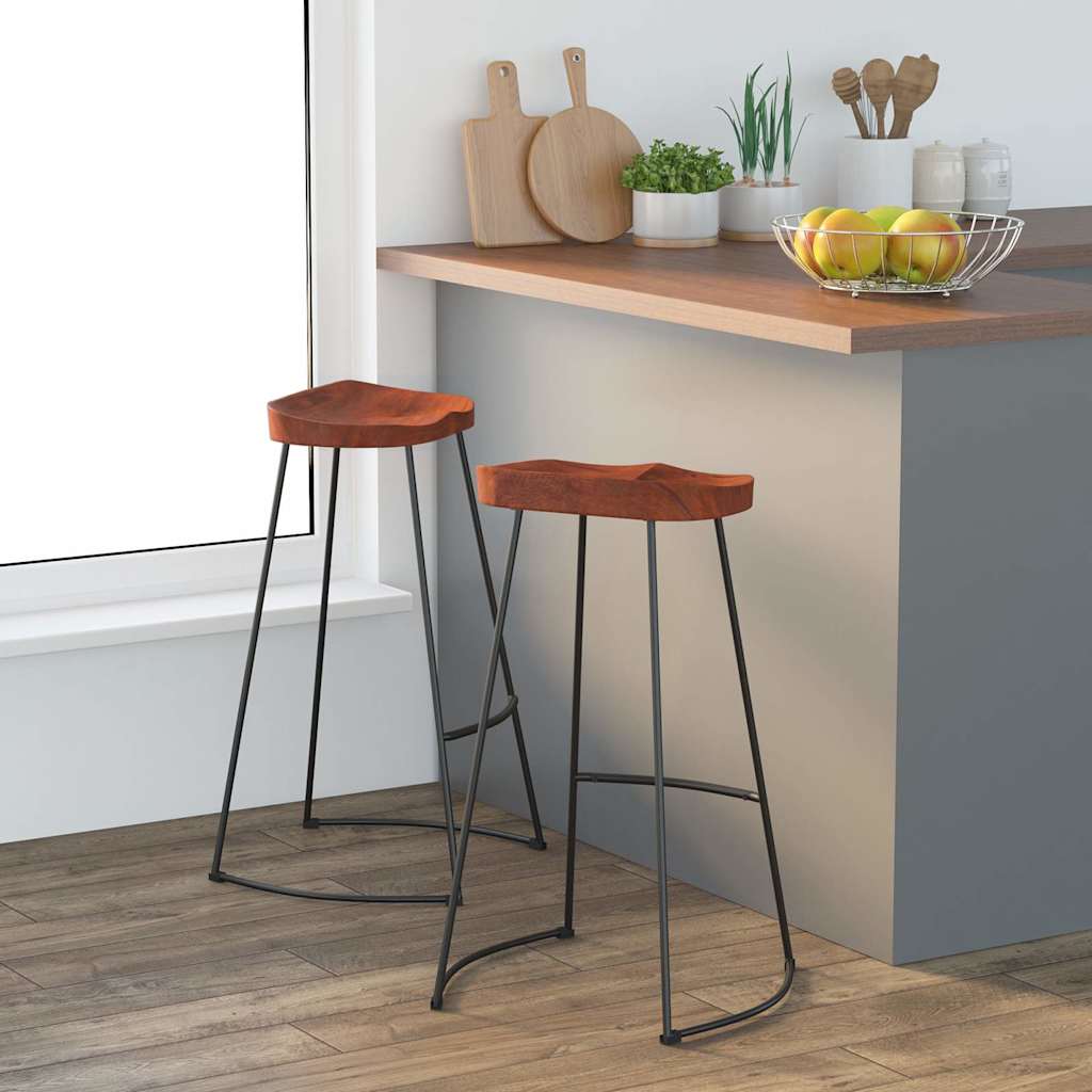 Gavin Barhocker 2 Stk. 50x40x78 cm Massivholz Mango