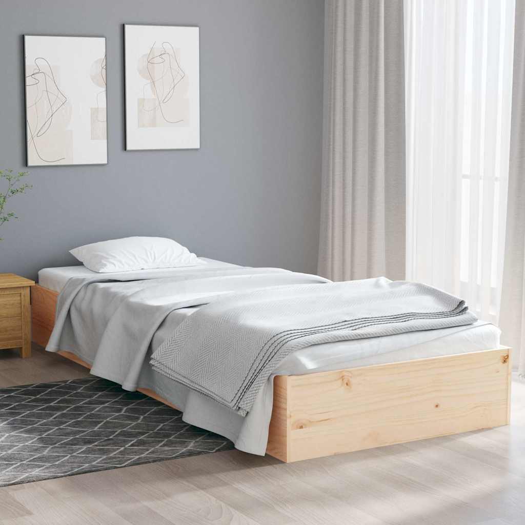 Massivholzbett ohne Matratze 75x190 cm